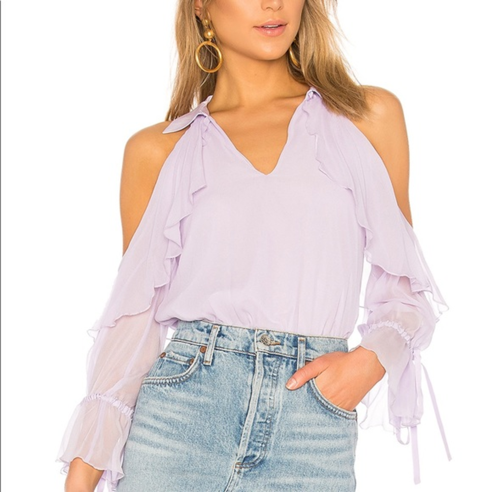 Alice + Olivia Cold Shoulder Blouse